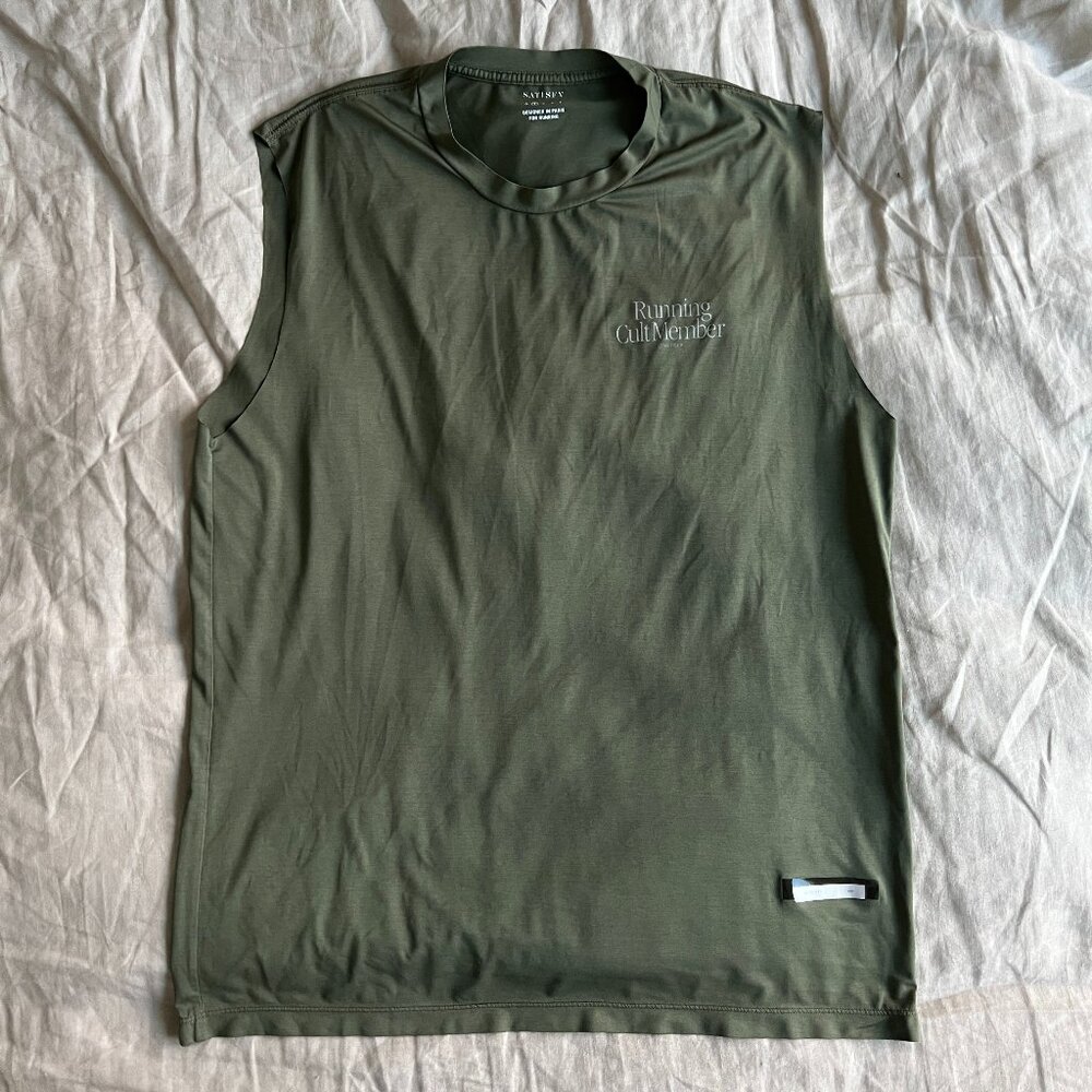 Satisfy Running AuraLite™ Muscle Tee - Size 1 - Army Green
